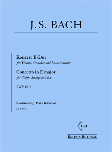 Cover - Bach, Konzert E-Dur (BWV 1042)